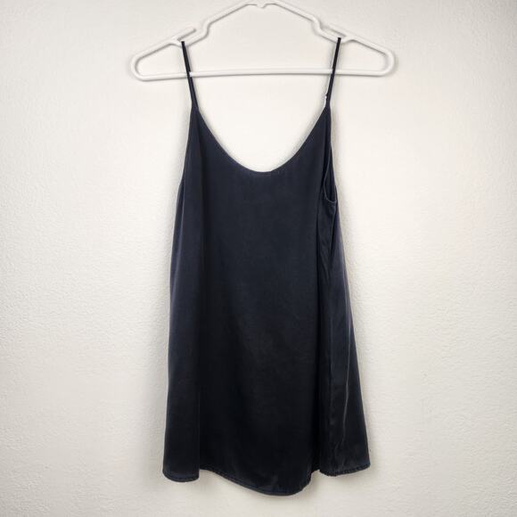 Tortona 21 Silk Tank Faded Black Spaghetti Straps Size 40 IT Size US XS-S NWT - Picture 1 of 11